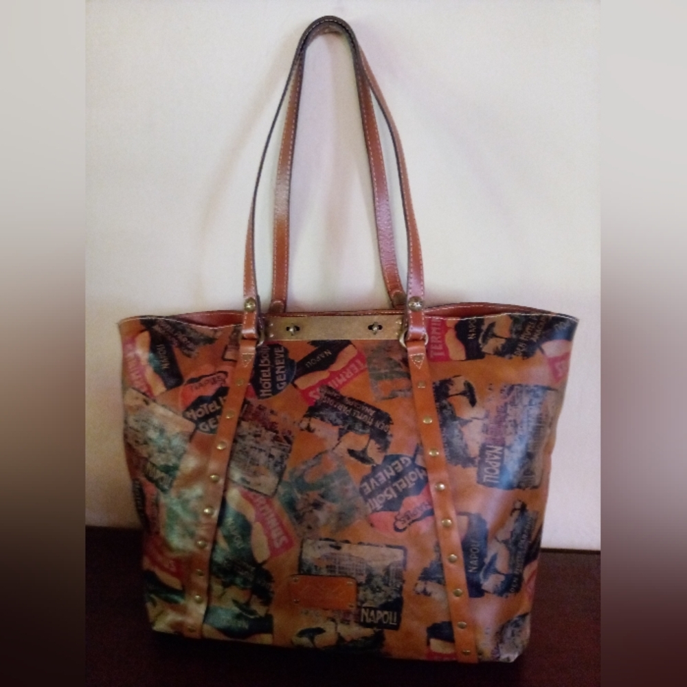 Patricia Nash Benvenuto Old World Collection Vintage Patch Tote Shoulder Bag